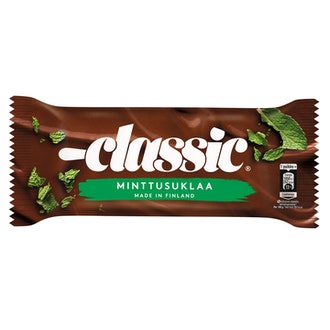 Classic 72g/1,0dl Minttusuklaa jäätelöpuikko kalorit ja ravintosisältö