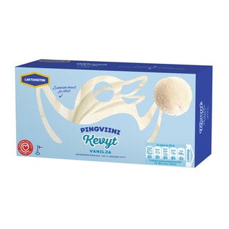 Pingviini jäätelö 1L vanilja kevyt laktoositon kalorit ja ravintosisältö - 151 kcal