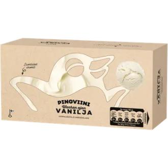 Pingviini Wanhan Ajan Vanilja kermajäätelö kotipakkaus 1L/540g kalorit ja ravintosisältö