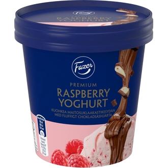 Fazer Premium Raspberry Yoghurt kermajäätelö kuohkealla suklaasydämellä 280g/425ml kalorit ja ravintosisältö - 291 kcal