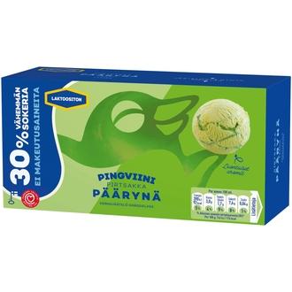 Pingviini Päärynä Vähemmän sokeria Laktoositon kermajäätelö kotipakkaus 525g/1L kalorit ja ravintosisältö