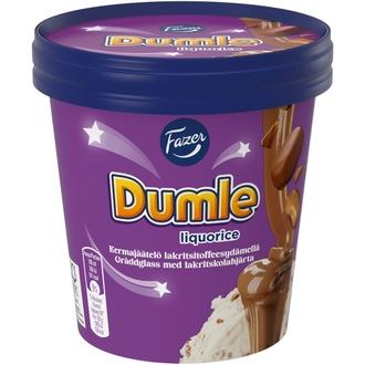 Fazer Dumle Liquorice kermajäätelö lakritsitoffeesydämellä 300g/425ml kalorit ja ravintosisältö - 258 kcal