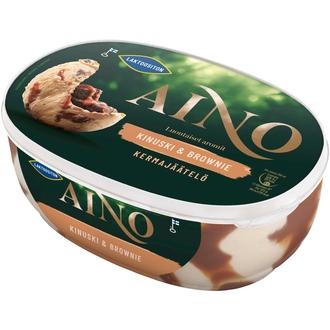 Aino Kinuski & Brownie Laktoositon kermajäätelö kotipakkaus 500g/900ml kalorit ja ravintosisältö