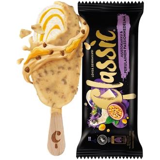Classic Juustokakku & perulainen passionhedelmä kermajäätelöpuikko 68g/90ml kalorit ja ravintosisältö