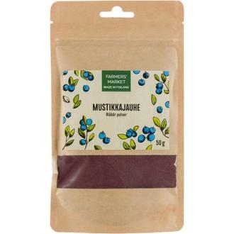 Farmers Market Mustikkajauhe 50G kalorit ja ravintosisältö