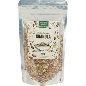 Farmers Market Puotilan Kartanon Granola 200G kalorit ja ravintosisältö