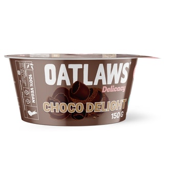 Oatlaws Delicacy Choco Delight kaurapohjainen vanukas 150g kalorit ja ravintosisältö