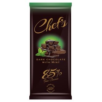 Chef's Dark choco 90g minttu kalorit ja ravintosisältö