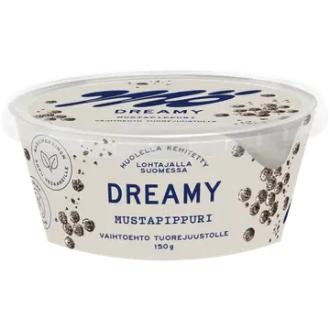 Mö Dreamy mustapippuri vaihtoehto tuorejuustolle 150 g kalorit ja ravintosisältö - 218 kcal