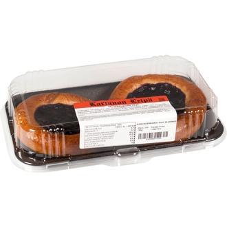 Kartanon leipä mustikka pulla 2 x 80g kalorit ja ravintosisältö