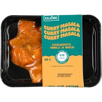 Kalaonni Curry Masala kirjolohikuutio 250 g kalorit ja ravintosisältö - 0 kcal