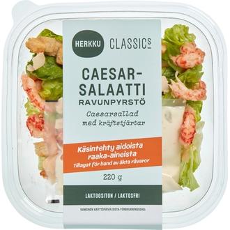 Herkku Classics ravunpyrstö-caesarsalaatti 220 g kalorit ja ravintosisältö