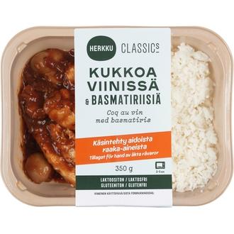 Herkku Classics Kukkoa viinissä ja basmatiriisiä 350g kalorit ja ravintosisältö