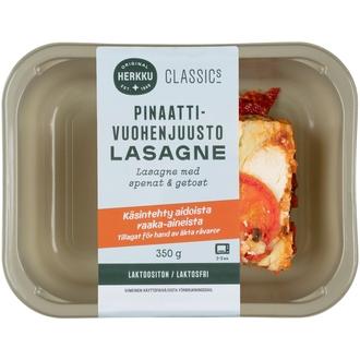 Herkku Classics Pinaatti-vuohenjuustolasagne 350g kalorit ja ravintosisältö