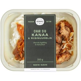 Herkku Premium Edition Char siu -kanaa & riisinuudelia 350g kalorit ja ravintosisältö