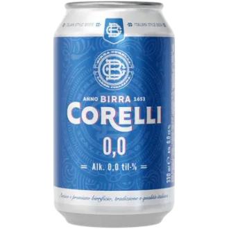 Birra Corelli 0,0% 0,33l alkoholiton oluttölkki kalorit ja ravintosisältö - 21 kcal