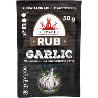 Poppamies Rub Garlic mausteseos 50g kalorit ja ravintosisältö - 267 kcal