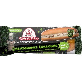 Poppamies lämmitettävä leipä chimichurri halloumi 250g kalorit ja ravintosisältö - 342 kcal