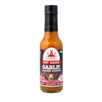 Poppamies Hot Sauce Garlic & Roasted Habanero chilikastike 150ml kalorit ja ravintosisältö - 59 kcal