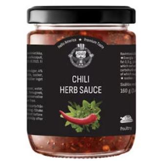 Hello America Chili Herb kastike 160 g kalorit ja ravintosisältö - 49 kcal