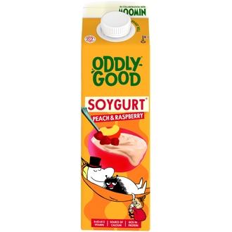 Valio Oddlygood® Soygurt 1 kg persikka & vadelma kalorit ja ravintosisältö - 76 kcal