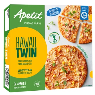 Apetit hawaii twin pizza 2x280g pakaste kalorit ja ravintosisältö - 200 kcal