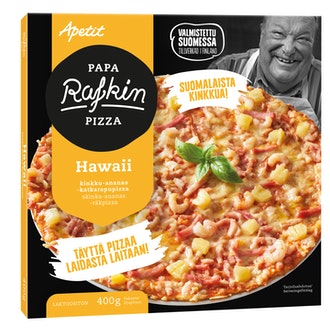 Papa Rafkin pizza hawaii 400g pakaste kalorit ja ravintosisältö - 170 kcal