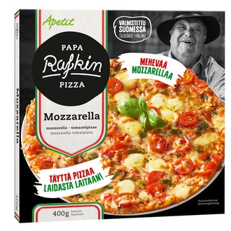 Papa Rafkin pizza mozzarella 400g pakaste kalorit ja ravintosisältö