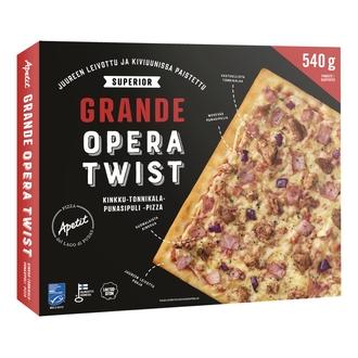Apetit Superior Grande Opera Twist pizza MSC pakaste 540g kalorit ja ravintosisältö - 220 kcal