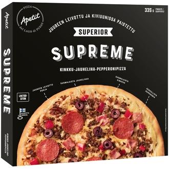 Apetit Superior Supreme pizza pakaste 335g kalorit ja ravintosisältö - 224 kcal