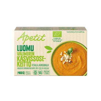 Apetit välimeren keitto luomu 400g pakaste kalorit ja ravintosisältö