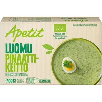 Apetit Luomu pinaattikeitto 400g pakaste kalorit ja ravintosisältö - 67 kcal