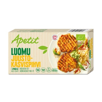 Apetit luomu juusto-kasvispihvi 240g pakaste kalorit ja ravintosisältö