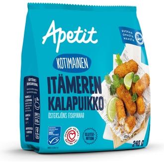 Apetit Kotimainen Itämeren kalapuikko pakaste 240 g kalorit ja ravintosisältö - 208 kcal