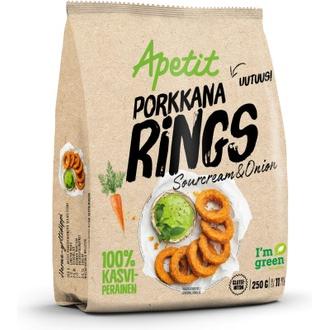 Apetit porkkana rings sourcream&onion 250g pakaste kalorit ja ravintosisältö