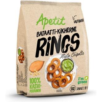 Apetit bataatti-kikeherne rings mieto chipotle 250g pakaste kalorit ja ravintosisältö