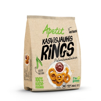 Apetit kasvisjauhis rings pekoninmakuinen 250g pakaste kalorit ja ravintosisältö - 279 kcal