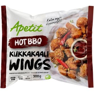 Apetit Kukkakaaliwings Hot BBQ kypsä pakaste 300g kalorit ja ravintosisältö - 160 kcal