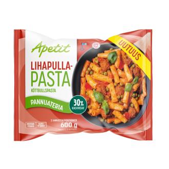 Apetit Pannuateria Lihapullapasta 600g pakaste kalorit ja ravintosisältö - 126 kcal