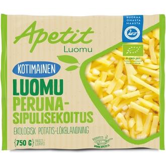 Apetit Kotimainen Luomu peruna-sipulisekoitus pakaste 750g kalorit ja ravintosisältö - 55 kcal