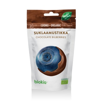 Biokia Luomu Suklaamustikka 75G kalorit ja ravintosisältö - 455 kcal