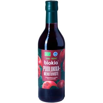 Biokia Luomu puolukkamehutiiviste 350ml kalorit ja ravintosisältö - 253 kcal