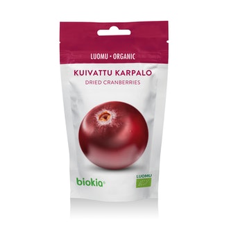 Biokia 50g Luomu kuivattu karpalo kalorit ja ravintosisältö