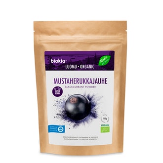 Biokia mustaherukkajauhe 150g luomu kalorit ja ravintosisältö