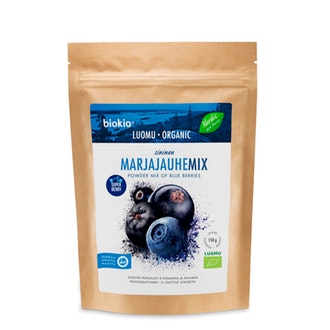 Biokia 150g Luomu sinine marjajauhe kalorit ja ravintosisältö