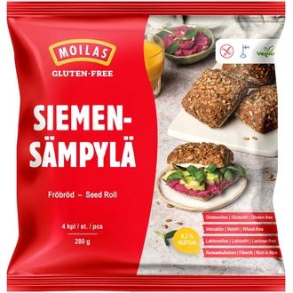 Moilas Gluten-Free Siemensämpylä 4kpl/280g kypsä pakaste kalorit ja ravintosisältö - 255 kcal