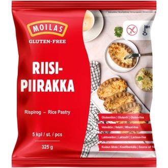 Moilas Gluten-Free riisipiirakka 5kpl 325g kypsä pakaste kalorit ja ravintosisältö