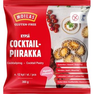 Moilas Gluten-Free Cocktailpiirakka n. 12kpl/360g kypsä pakaste kalorit ja ravintosisältö
