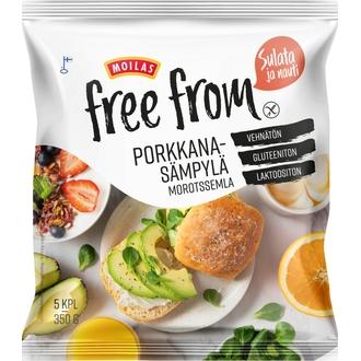 Moilas Free From Porkkanasämpylä 5kpl/350g, kypsä pakaste kalorit ja ravintosisältö