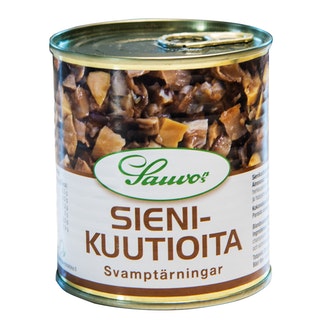 Sauvon Säilyke 315/160 g miedossa suolaliemessä sienikuutioita kalorit ja ravintosisältö